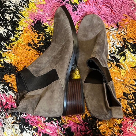 Grey Suede Booties - Picture 1 of 3